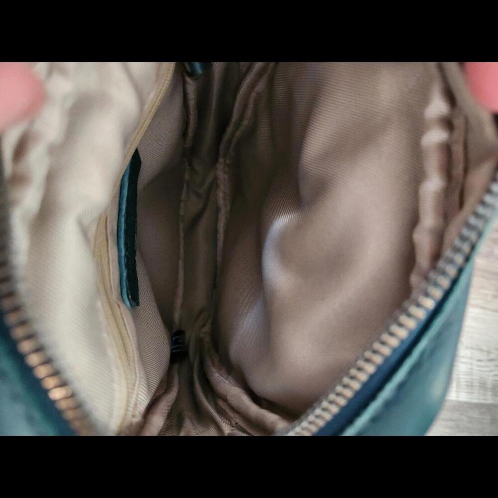 American Leather Teal Crossbody Bag - Picture 4 of 8